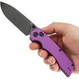 Tenable Knives Kryo Crossbar Lock Purple T1001V2 - Lightweight EDC Knife With Purple Anodized Aluminum Handle by Tenable Knives