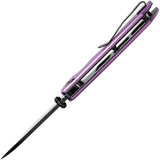 Tenable Knives Kryo Crossbar Lock Purple T1001V2 - Lightweight EDC Knife With Purple Anodized Aluminum Handle by Tenable Knives