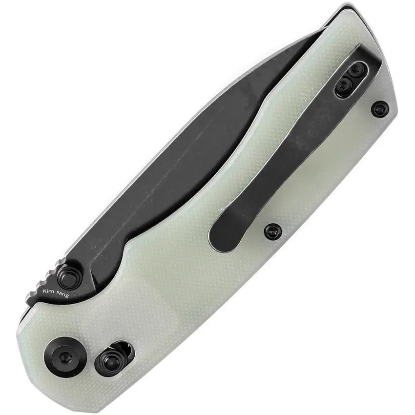 Tenable Knives Kryo Crossbar Lock Jade T1001V4 - Jade G10 Handle, BlackWash 14C28N Drop Point Blade by Tenable Knives