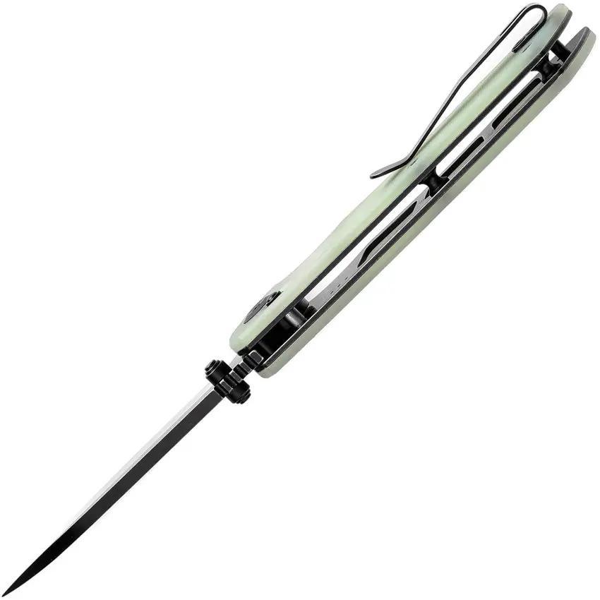 Tenable Knives Kryo Crossbar Lock Jade T1001V4 - Jade G10 Handle, BlackWash 14C28N Drop Point Blade by Tenable Knives
