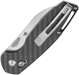 Tenable Knives Model 6 Crossbar Lock CF T1022V1 - Satin 14C28N Sandvik Blade With Twill Carbon Fiber Handle by Tenable Knives