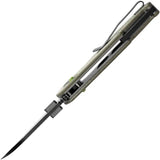 Tenable Knives Model 6 Crossbar Lock - Green Canvas Micarta Handle With 14C28N Sandvik Stainless Sheepsfoot Blade by Tenable Knives