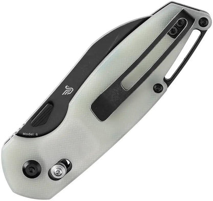 Tenable Knives Model 6 Crossbar Lock - Jade G10 Handle With Stonewash Blade 4.13 Inch Closed by Tenable Knives