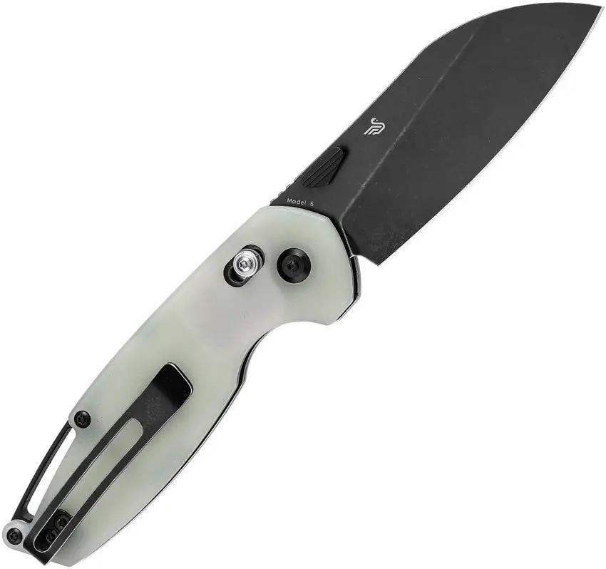 Tenable Knives Model 6 Crossbar Lock - Jade G10 Handle With Stonewash Blade 4.13 Inch Closed by Tenable Knives