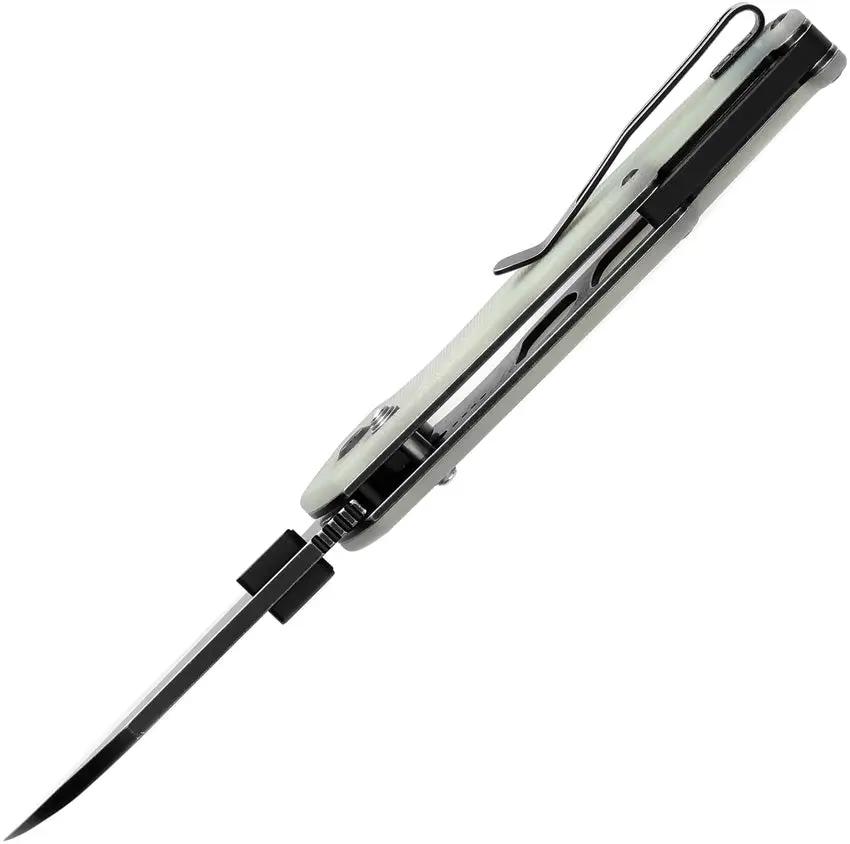 Tenable Knives Model 6 Crossbar Lock - Jade G10 Handle With Stonewash Blade 4.13 Inch Closed by Tenable Knives