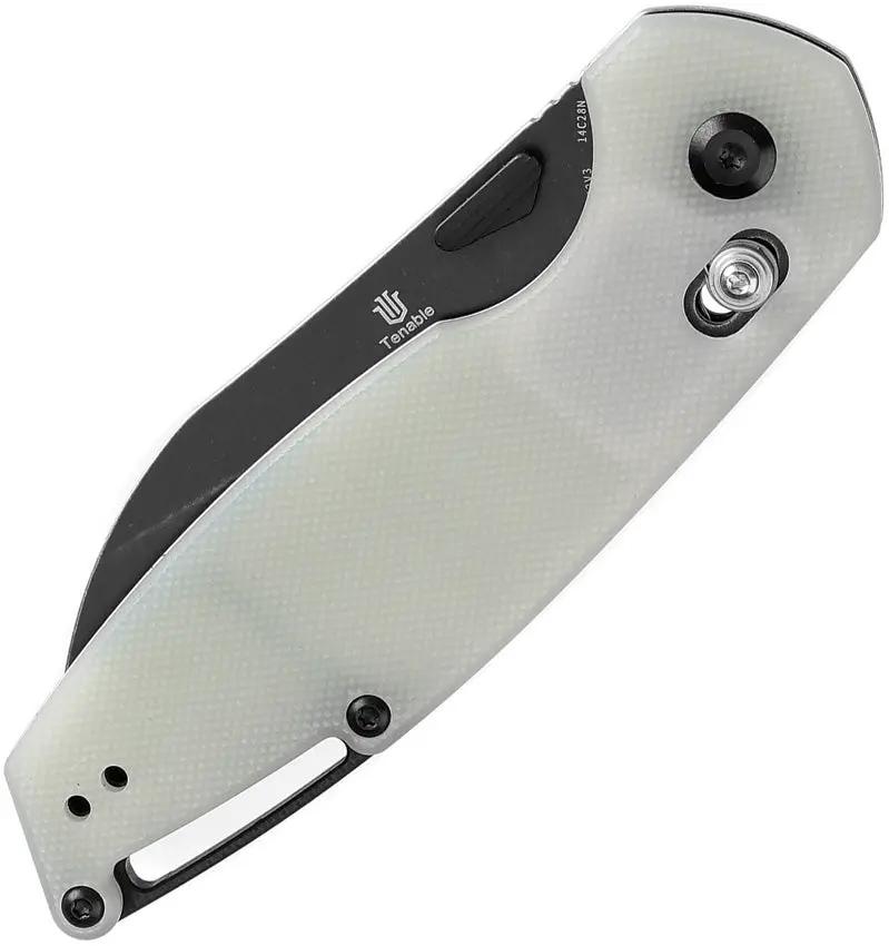 Tenable Knives Model 6 Crossbar Lock - Jade G10 Handle With Stonewash Blade 4.13 Inch Closed by Tenable Knives