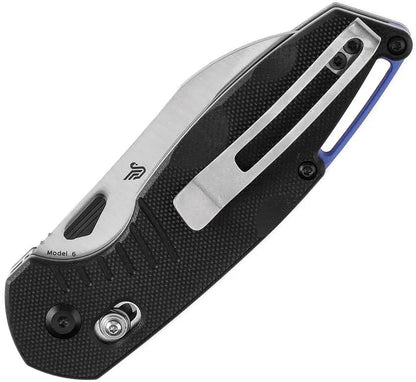 Tenable Knives Model 6 Crossbar Lock - Black G10 Handle and Satin 14C28N Sheepsfoot Blade by Tenable Knives