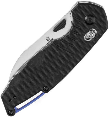 Tenable Knives Model 6 Crossbar Lock - Black G10 Handle and Satin 14C28N Sheepsfoot Blade by Tenable Knives