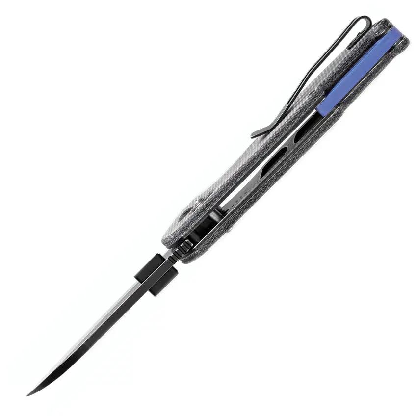 Tenable Knives Model 6 Crossbar Lock - Black Stonewash 14C28N Sheepsfoot Blade Micarta Handle by Tenable Knives