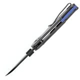 Tenable Knives Model 6 Crossbar Lock - Black Stonewash 14C28N Sheepsfoot Blade Micarta Handle by Tenable Knives