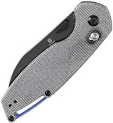 Tenable Knives Model 6 Crossbar Lock - Black Stonewash 14C28N Sheepsfoot Blade Micarta Handle by Tenable Knives