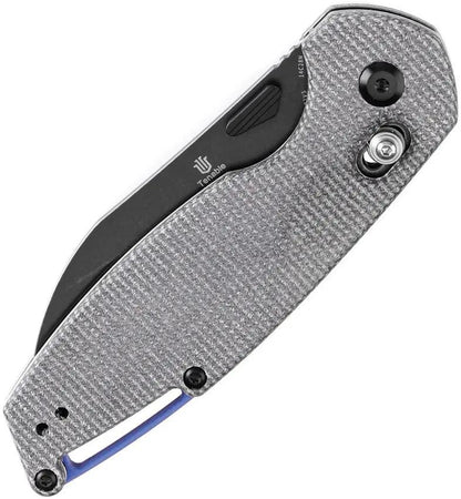 Tenable Knives Model 6 Crossbar Lock - Black Stonewash 14C28N Sheepsfoot Blade Micarta Handle by Tenable Knives
