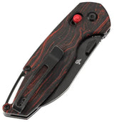 Tenable Knives Model 6 Crossbar Lock Knife - Black Red G10 Handle with BlackWash 14C28N Sandvik Sheepsfoot Blade by Tenable Knives
