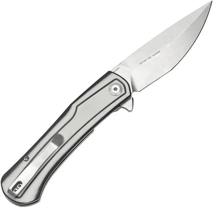 Tenable Knives Kratos Linerlock Black White - Nitro V Steel Drop Point Blade With G10 Handle And Extended Tang by Tenable Knives