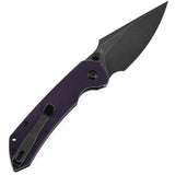Tenable Knives Fenrir Button Lock Purple T1034F10 - Purple G10 Handle And Harpoon Style Blade by Tenable Knives