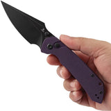Tenable Knives Fenrir Button Lock Purple T1034F10 - Purple G10 Handle And Harpoon Style Blade by Tenable Knives