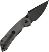 Tenable Knives Fenrir Button Lock Knife - Black Micarta Handle And Stonewash 14C28N Harpoon Blade by Tenable Knives