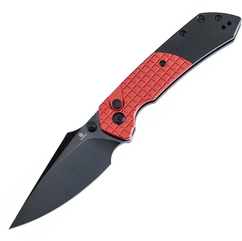 Tenable Knives Fenrir Button Lock Red/Black T1034S3 by Tenable Knives