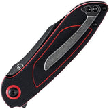 Tenable Knives Prometheus Linerlock - Black Red G10 Handle With 3.25in 14C28N Sandvik Drop Point Blade by Tenable Knives