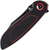Tenable Knives Prometheus Linerlock - Black Red G10 Handle With 3.25in 14C28N Sandvik Drop Point Blade by Tenable Knives