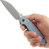 Tenable Knives Prometheus Linerlock Blue - Blue Canvas Micarta Handle, 3.25in 14C28N Sandvik Drop Point Blade by Tenable Knives