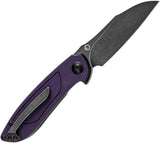 Tenable Knives Prometheus Linerlock Purple Black G10 Handle - 14C28N Sandvik Drop Point Blade by Tenable Knives