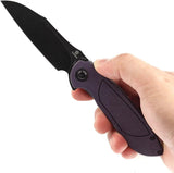 Tenable Knives Prometheus Linerlock Purple Black G10 Handle - 14C28N Sandvik Drop Point Blade by Tenable Knives