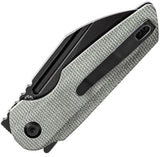 Tenable Knives Rafe L Linerlock - Green Canvas Micarta Handle 14C28N Sandvik Stainless Black Stonewash Blade by Tenable Knives