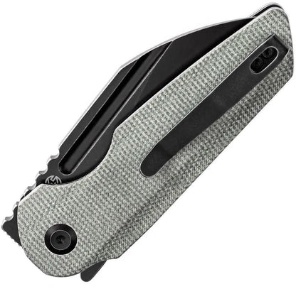 Tenable Knives Rafe L Linerlock - Green Canvas Micarta Handle 14C28N Sandvik Stainless Black Stonewash Blade by Tenable Knives