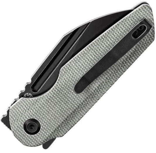 Tenable Knives Rafe L Linerlock - Green Canvas Micarta Handle 14C28N Sandvik Stainless Black Stonewash Blade by Tenable Knives