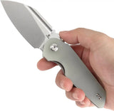 Tenable Knives Rafe L Linerlock SW Jade - Jade G10 Handle And Stonewashed 14C28N Blade by Tenable Knives