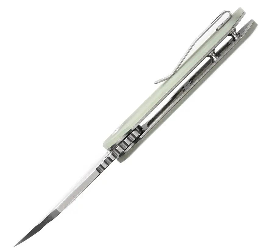 Tenable Knives Rafe L Linerlock SW Jade - Jade G10 Handle And Stonewashed 14C28N Blade by Tenable Knives
