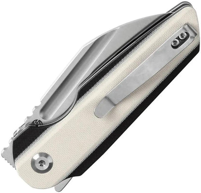 Tenable Knives Rafe L Linerlock Ivory - Satin 14C28N Sandvik Blade, G10 Handle, Extended Tang by Tenable Knives