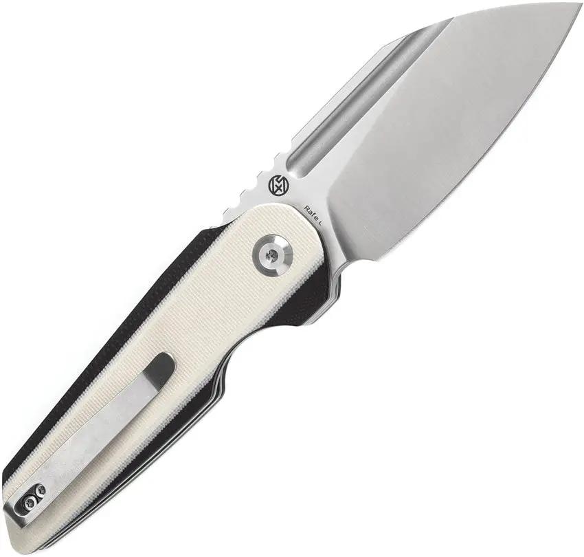 Tenable Knives Rafe L Linerlock Ivory - Satin 14C28N Sandvik Blade, G10 Handle, Extended Tang by Tenable Knives