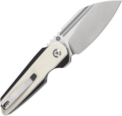 Tenable Knives Rafe L Linerlock Ivory - Satin 14C28N Sandvik Blade, G10 Handle, Extended Tang by Tenable Knives