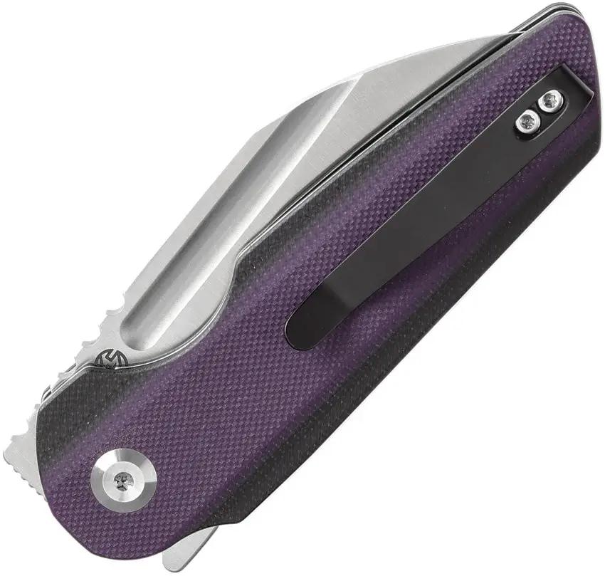 Tenable Knives Rafe L Linerlock Purple - Satin 14C28N Sandvik Blade With Purple G10 Handle by Tenable Knives