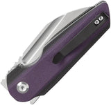 Tenable Knives Rafe L Linerlock Purple - Satin 14C28N Sandvik Blade With Purple G10 Handle by Tenable Knives