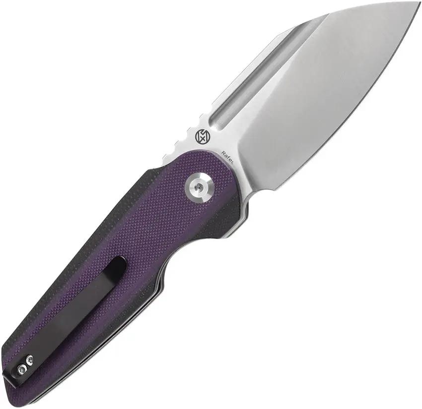 Tenable Knives Rafe L Linerlock Purple - Satin 14C28N Sandvik Blade With Purple G10 Handle by Tenable Knives