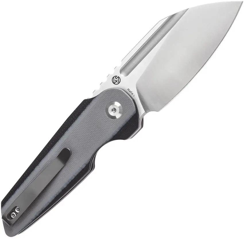 Tenable Knives Rafe L Linerlock Gray Satin 14C28N Sandvik Blade With G10 Handle Extended Tang by Tenable Knives