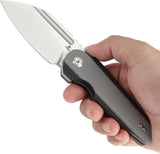 Tenable Knives Rafe L Linerlock Gray Satin 14C28N Sandvik Blade With G10 Handle Extended Tang by Tenable Knives