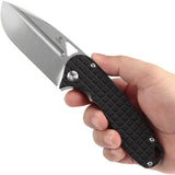 Tenable Knives Bombur Linerlock - Black Frag G10 Handle With D2 Drop Point Blade And Pocket Clip by Tenable Knives