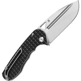 Tenable Knives Bombur Linerlock - Black Frag G10 Handle With D2 Drop Point Blade And Pocket Clip by Tenable Knives