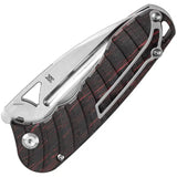 Tenable Knives Bombur Linerlock - D2 Tool Steel Drop Point Blade With Black Red G10 Handle by Tenable Knives