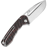 Tenable Knives Bombur Linerlock - D2 Tool Steel Drop Point Blade With Black Red G10 Handle by Tenable Knives