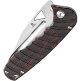 Tenable Knives Bombur Linerlock - D2 Tool Steel Drop Point Blade With Black Red G10 Handle by Tenable Knives