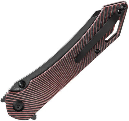 Tenable Knives Colibri Tech Linerlock - Nitro V Steel Sheepsfoot Blade With Black Red G10 Handle by Tenable Knives