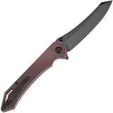 Tenable Knives Colibri Tech Linerlock - Nitro V Steel Sheepsfoot Blade With Black Red G10 Handle by Tenable Knives