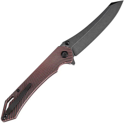 Tenable Knives Colibri Tech Linerlock - Nitro V Steel Sheepsfoot Blade With Black Red G10 Handle by Tenable Knives