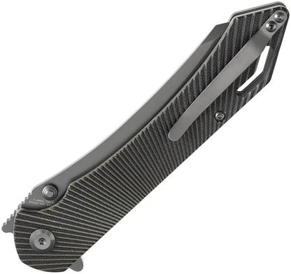 Tenable Knives Colibri Tech Linerlock - Nitro V TiNi Coated Sheepsfoot Blade Black Green G10 Handle 5.5 Inch Closed by Tenable Knives