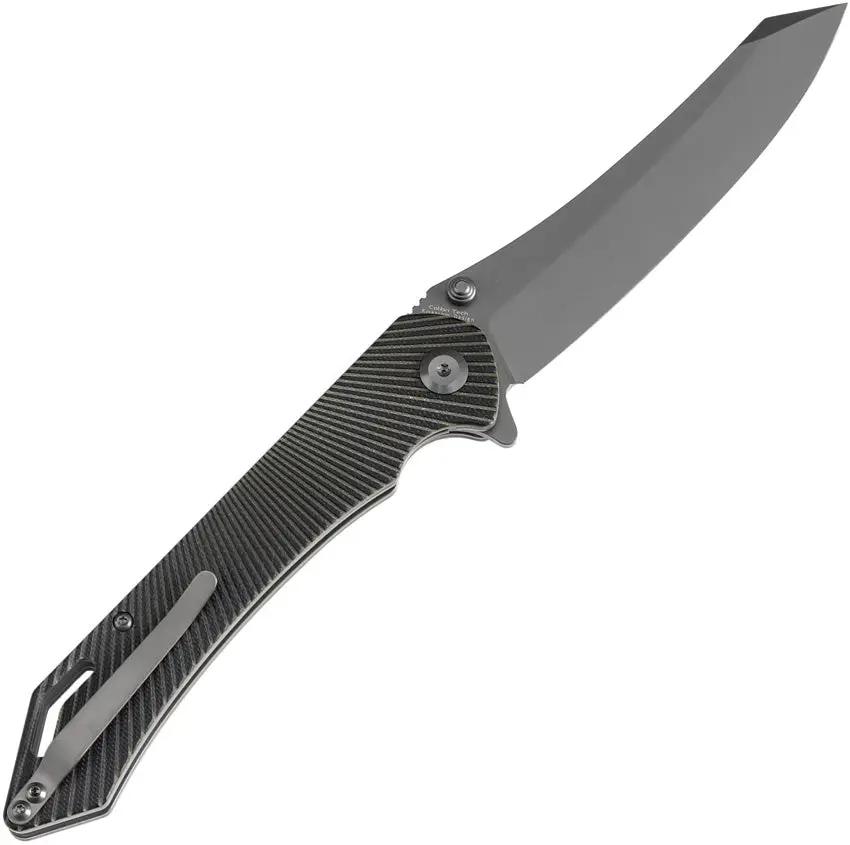 Tenable Knives Colibri Tech Linerlock - Nitro V TiNi Coated Sheepsfoot Blade Black Green G10 Handle 5.5 Inch Closed by Tenable Knives